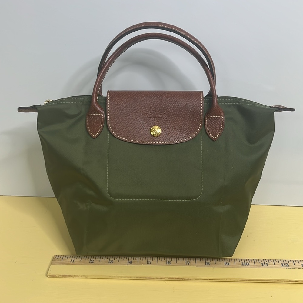 Longchamp Le Pliage Small Green Nylon Bag Tote - Picture 4 of 10
